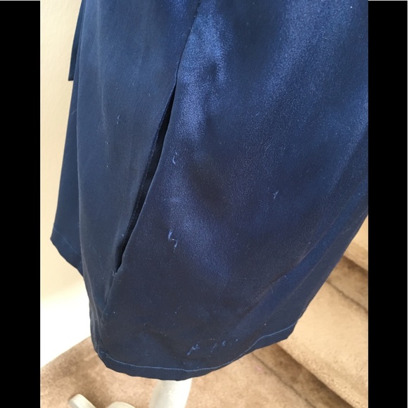 Victoria’s Secret Navy Blue Satin Robe W/ Pockets - Picture 7 of 8